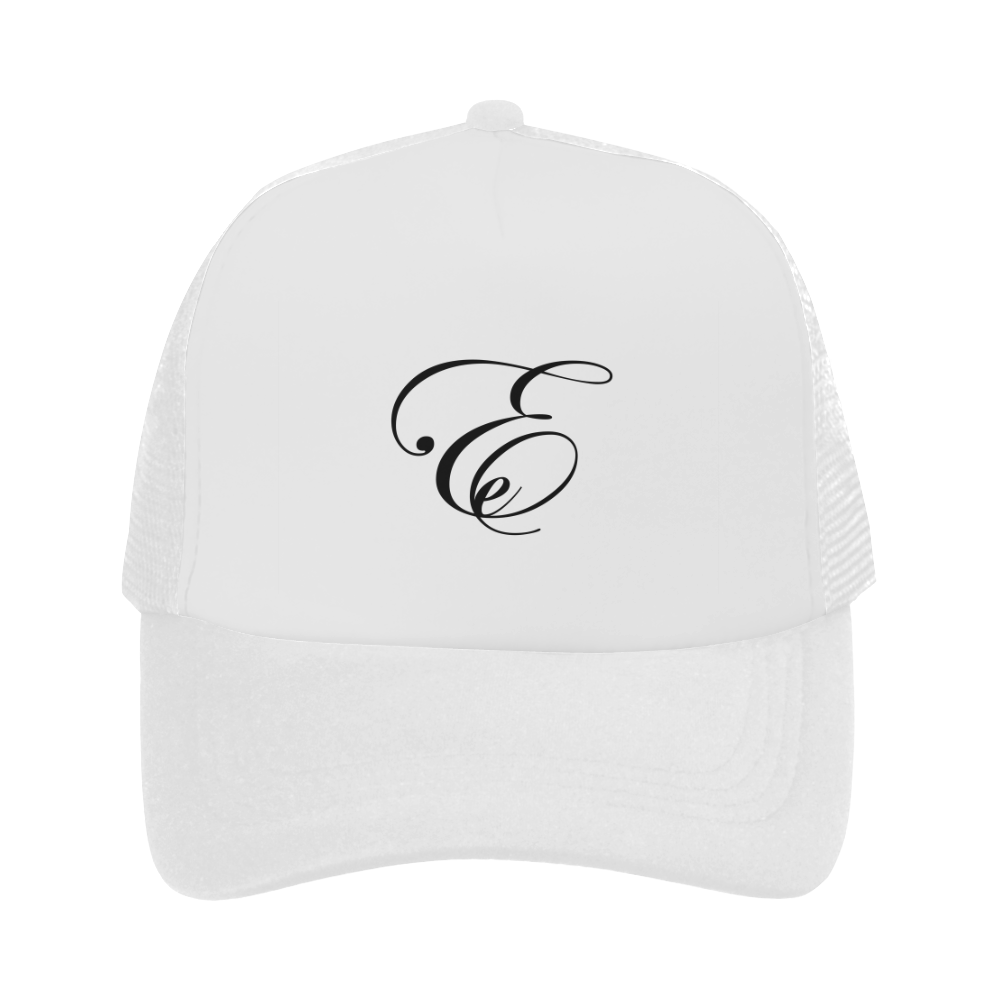 Alphabet E White Trucker Hat