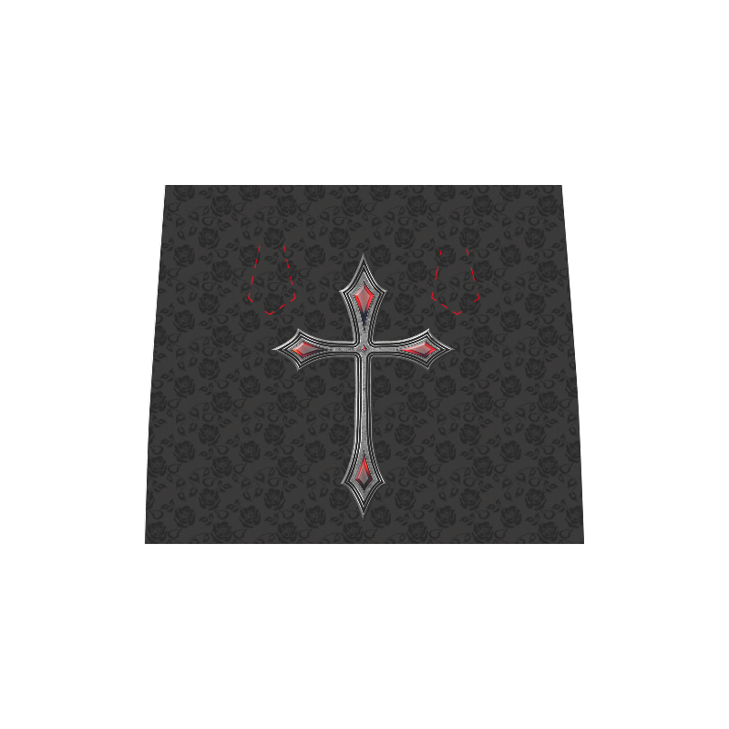 Gothic Cross With Lace Boston Handbag (Model 1621)