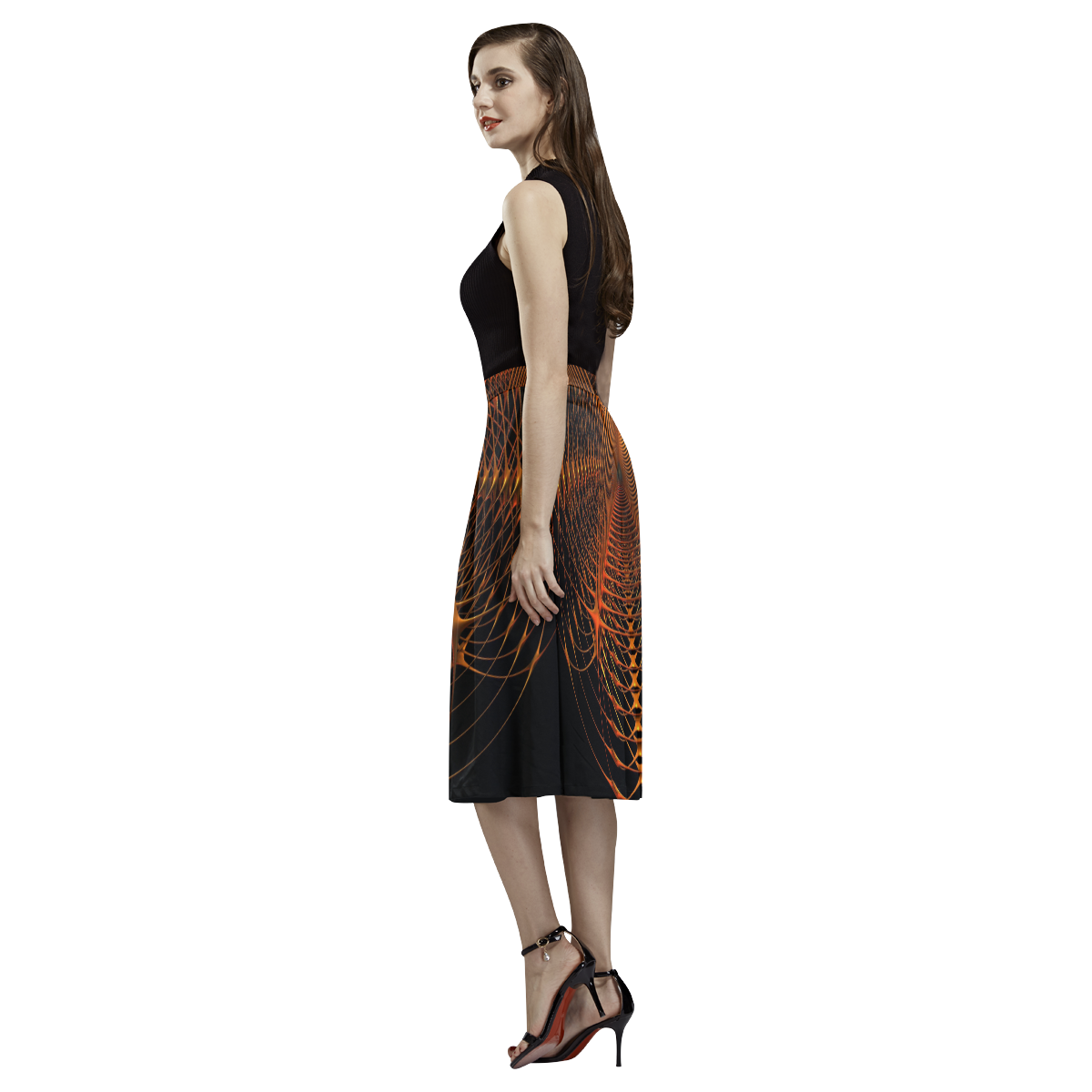 Golden Web Aoede Crepe Skirt (Model D16)
