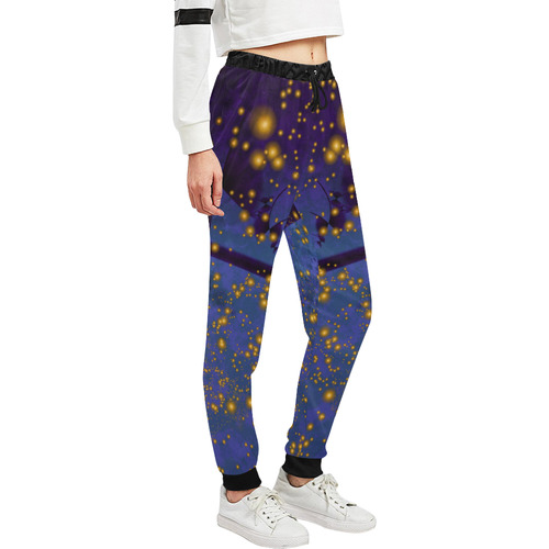 Stars On Blue Unisex All Over Print Sweatpants (Model L11)