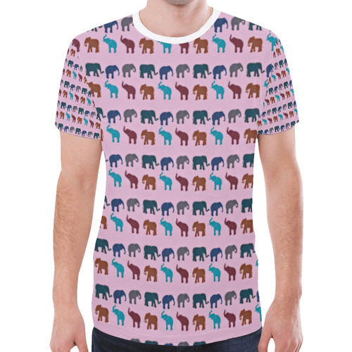 Elephant Trio New All Over Print T-shirt for Men (Model T45)