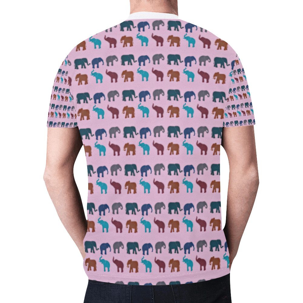 Elephant Trio New All Over Print T-shirt for Men (Model T45)