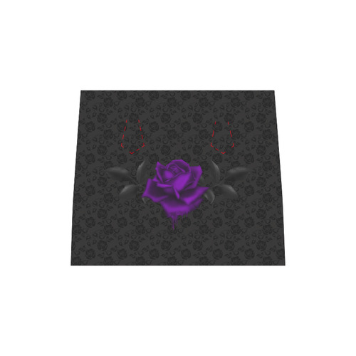 Gothic Dark Purple Rose With Lace Boston Handbag (Model 1621)