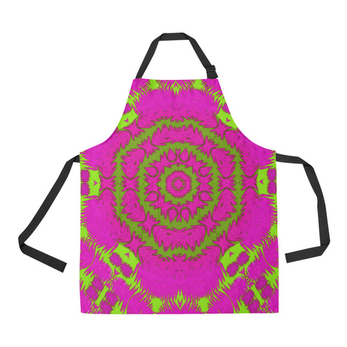 fern forest star mandala decorative All Over Print Apron