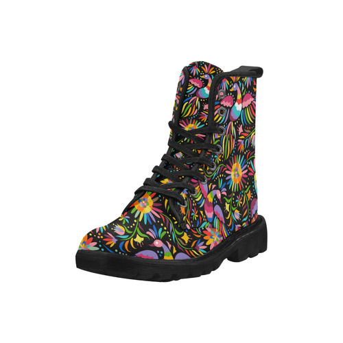 Mexican embroidery Martin Boots for Women (Black) (Model 1203H)
