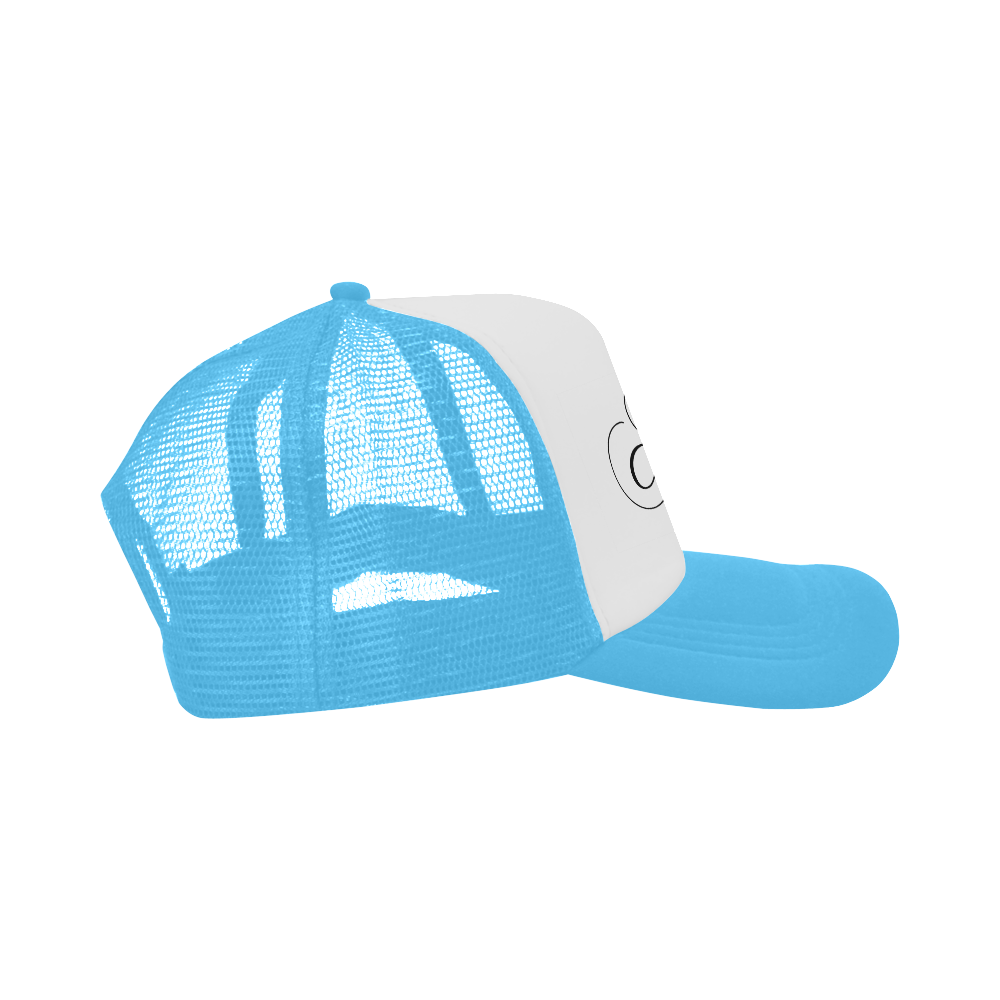 Alphabet A Light Blue Trucker Hat