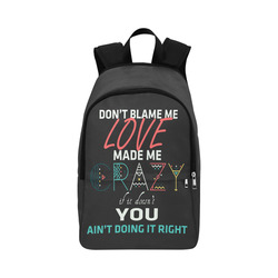 Don't Blame Me 2 Fabric Backpack for Adult (Model 1659)