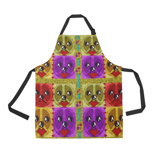 peace dogs All Over Print Apron