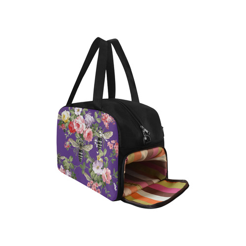 Purple Bees and Flowers Fitness Handbag (Model 1671)