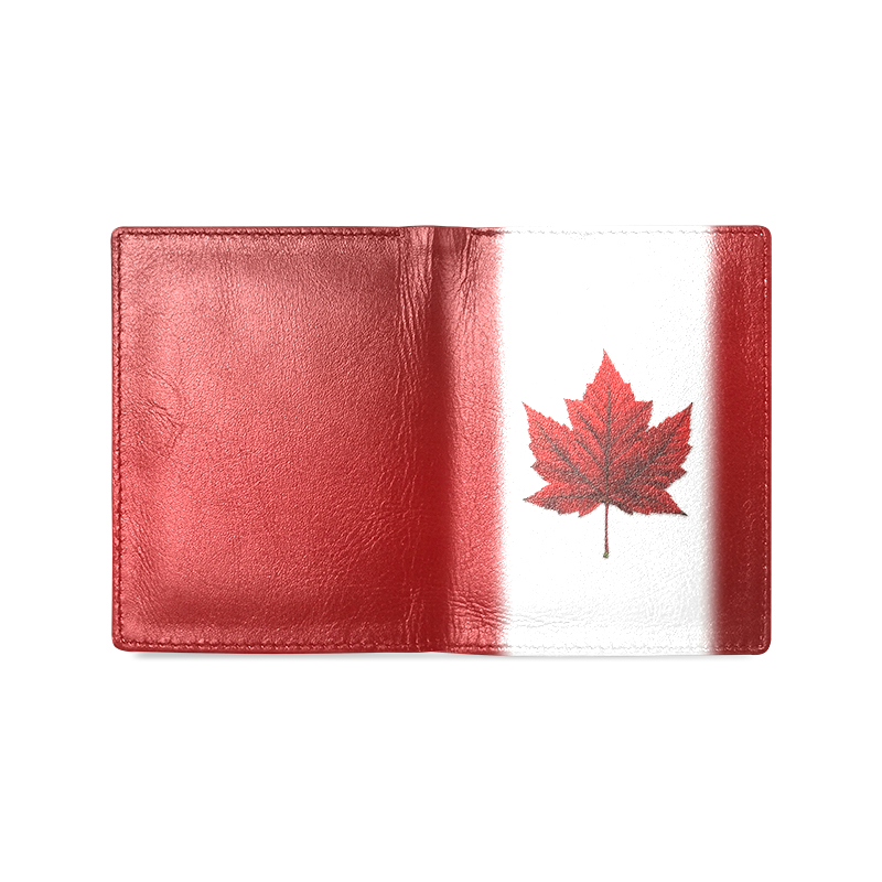 Canada Flag Wallets Men's Leather Wallet (Model 1612)