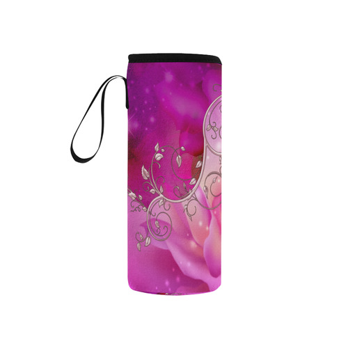 Wonderful floral design Neoprene Water Bottle Pouch/Small