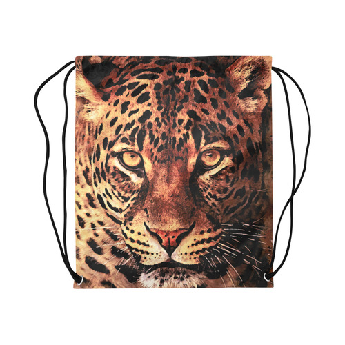 gepard leopard #gepard #leopard #cat Large Drawstring Bag Model 1604 (Twin Sides)  16.5"(W) * 19.3"(H)