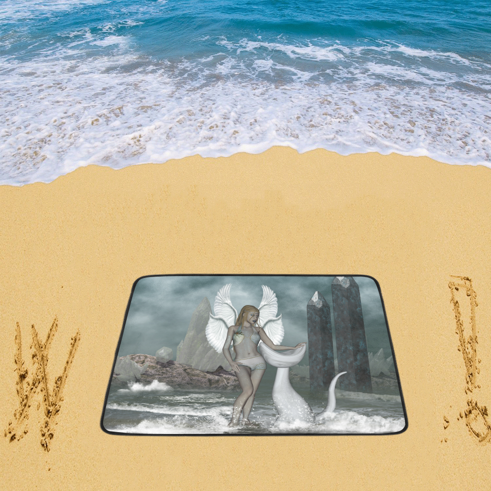 Wonderful fairy in the dreamworld Beach Mat 78"x 60"