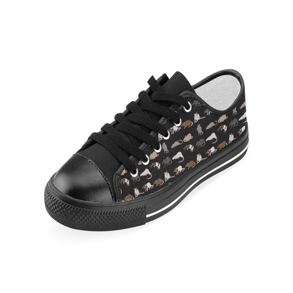 Multi Rat Women's Classic Canvas Shoes (Model 018)