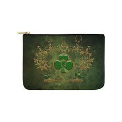Happy st. patrick's day with clover Carry-All Pouch 9.5''x6''