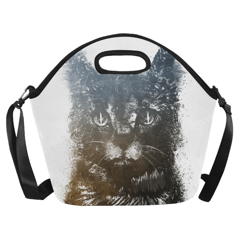 cat #cat #cats #kitty Neoprene Lunch Bag/Large (Model 1669)