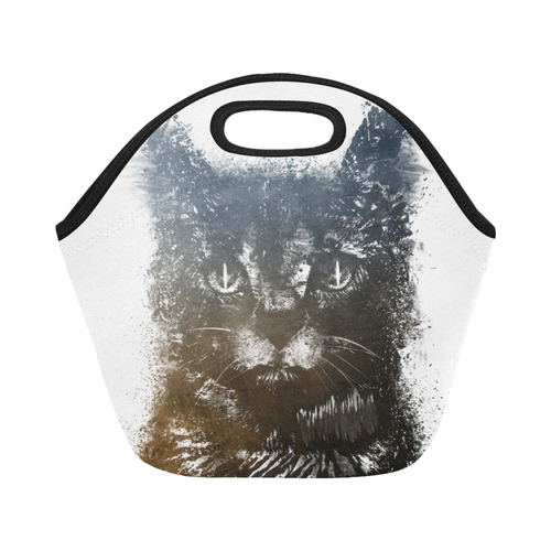 cat #cat #cats #kitty Neoprene Lunch Bag/Small (Model 1669)