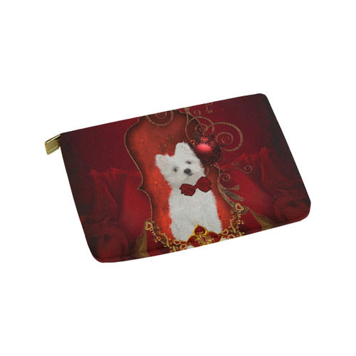Cute maltese puppy Carry-All Pouch 9.5''x6''