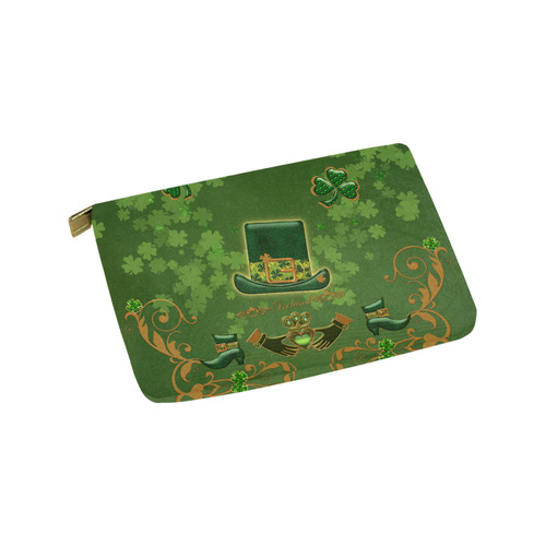 Happy st. patrick's day with hat Carry-All Pouch 9.5''x6''