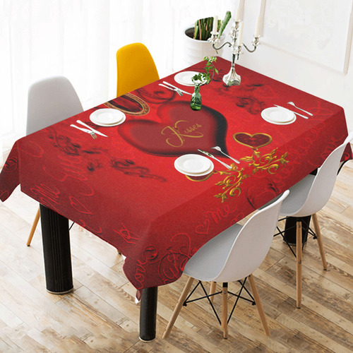 Valentine's day, wonderful heart Cotton Linen Tablecloth 52"x 70"