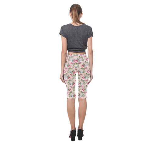 Cute floral 218A by JamColors Hestia Cropped Leggings (Model L03)