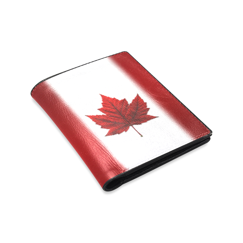 Canada Flag Wallets Men's Leather Wallet (Model 1612)