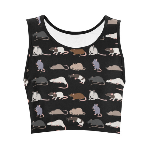 rat shoe Women's Crop Top (Model T42)