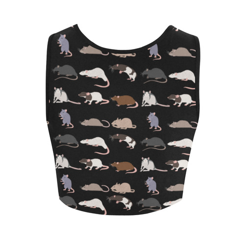 rat shoe Women's Crop Top (Model T42)