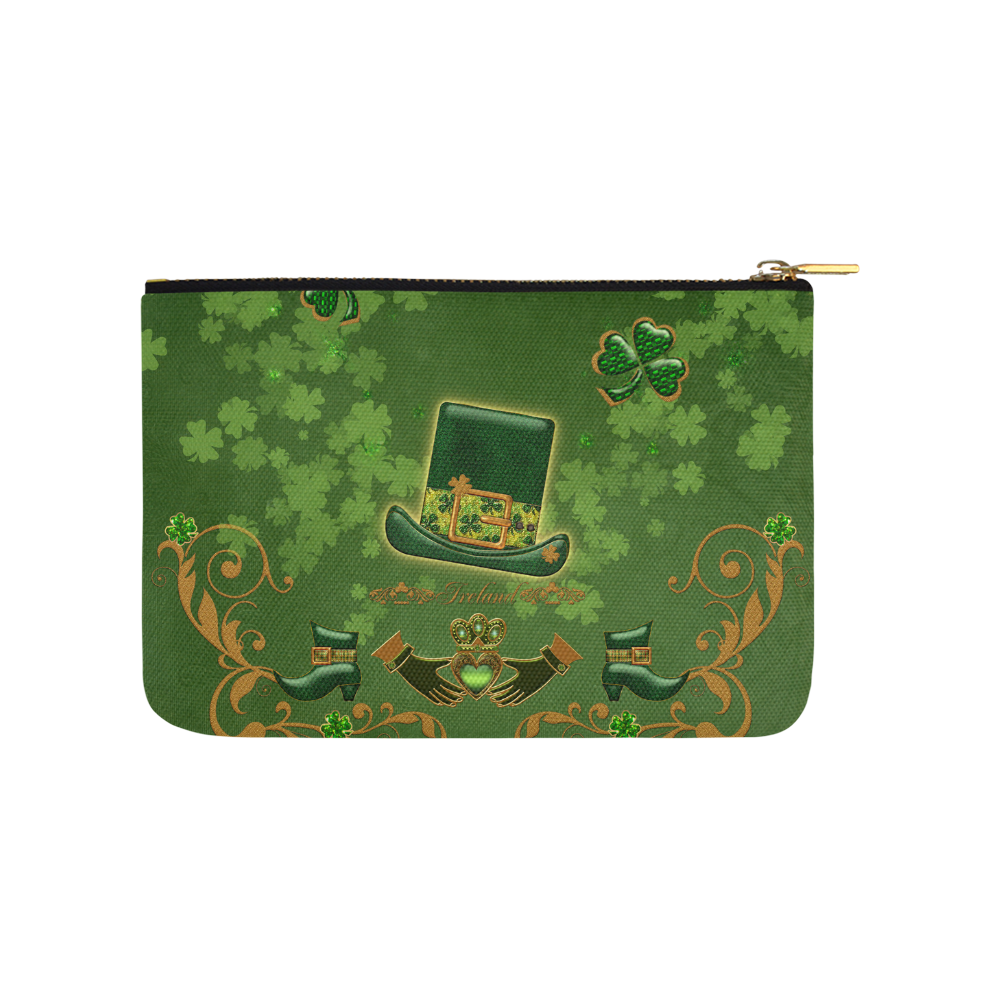 Happy st. patrick's day with hat Carry-All Pouch 9.5''x6''