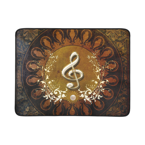 Music, decorative clef with floral elements Beach Mat 78"x 60"