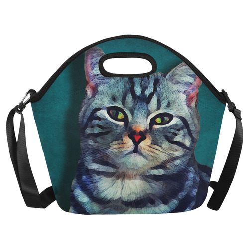 cat Bella #cat #cats #kitty Neoprene Lunch Bag/Large (Model 1669)