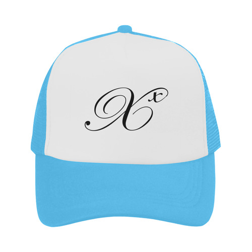 Alphabet X Light Blue Trucker Hat