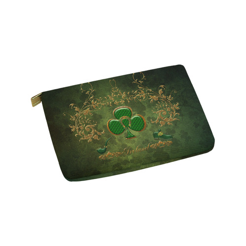 Happy st. patrick's day with clover Carry-All Pouch 9.5''x6''