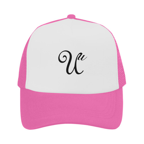 Alphabet U Pink Trucker Hat
