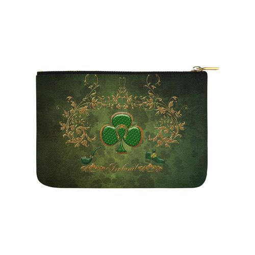 Happy st. patrick's day with clover Carry-All Pouch 9.5''x6''