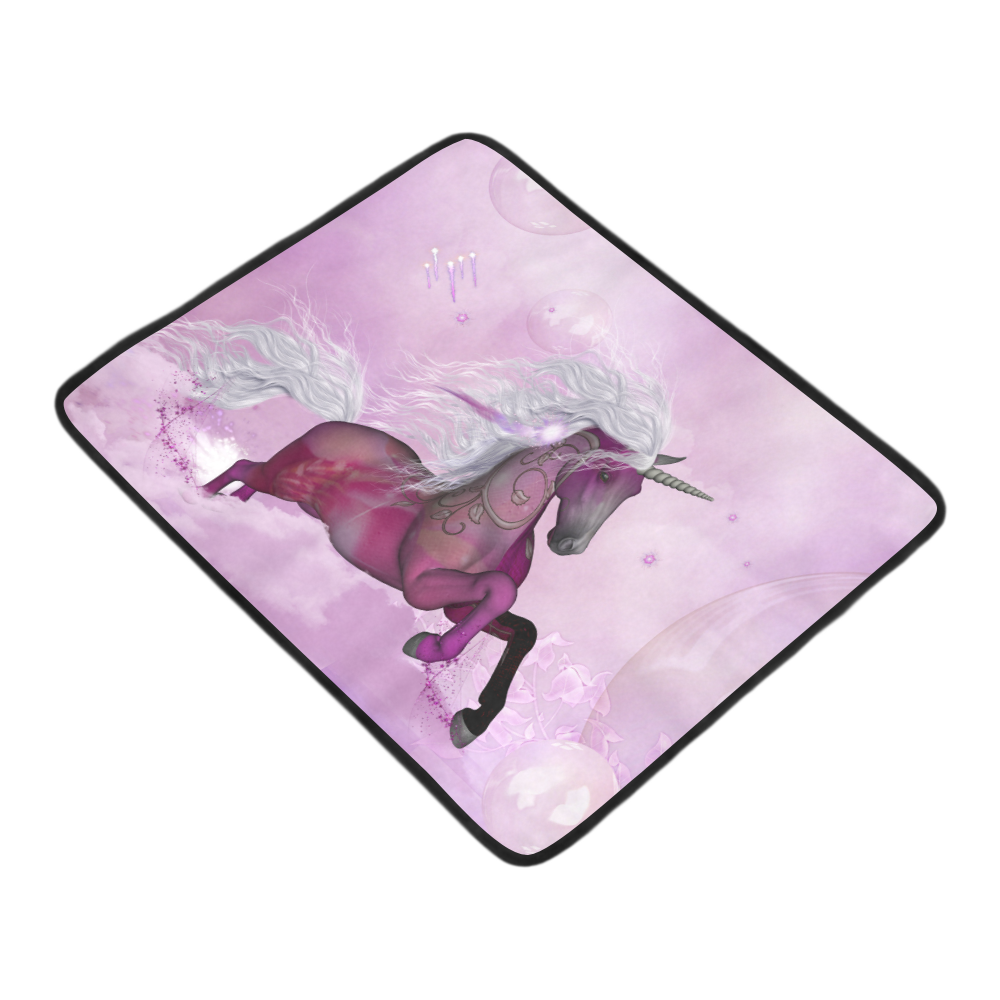 Awesome unicorn in violet colors Beach Mat 78"x 60"