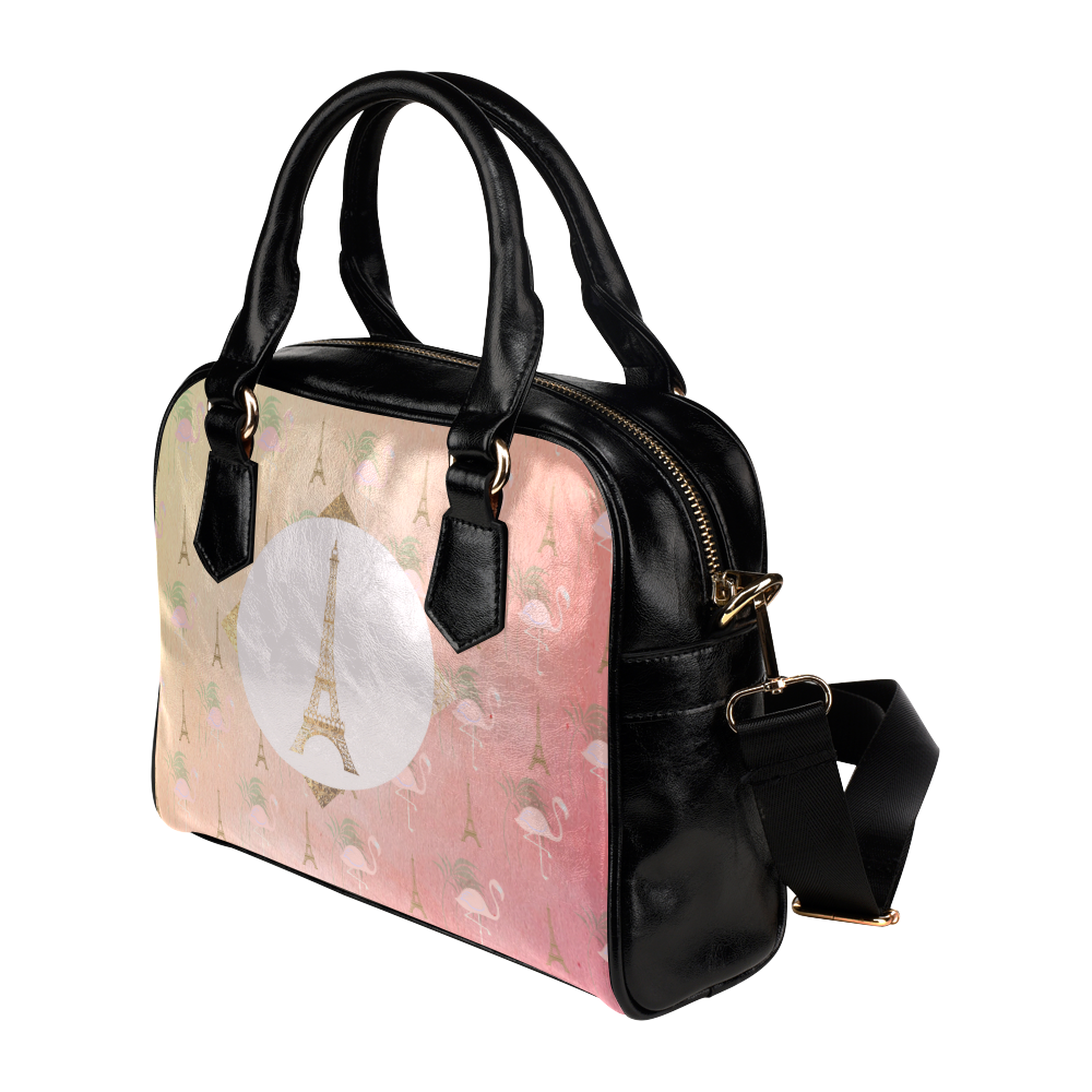 Parisian Flamingoes Shoulder Handbag (Model 1634)