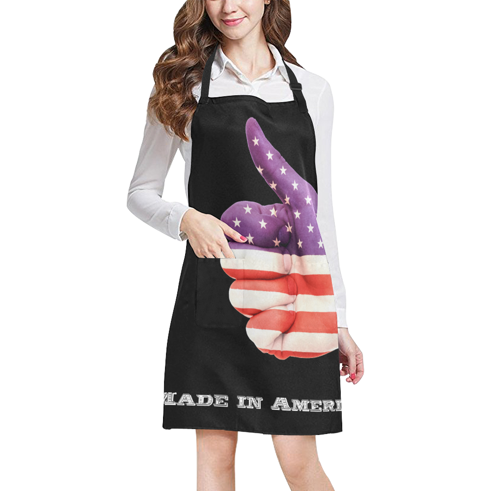 Apron Made in America Flag by Tell 3 People All Over Print Apron