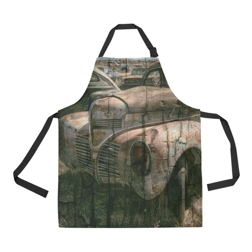 Apron Old Rusted Truck by Tell 3 People All Over Print Apron