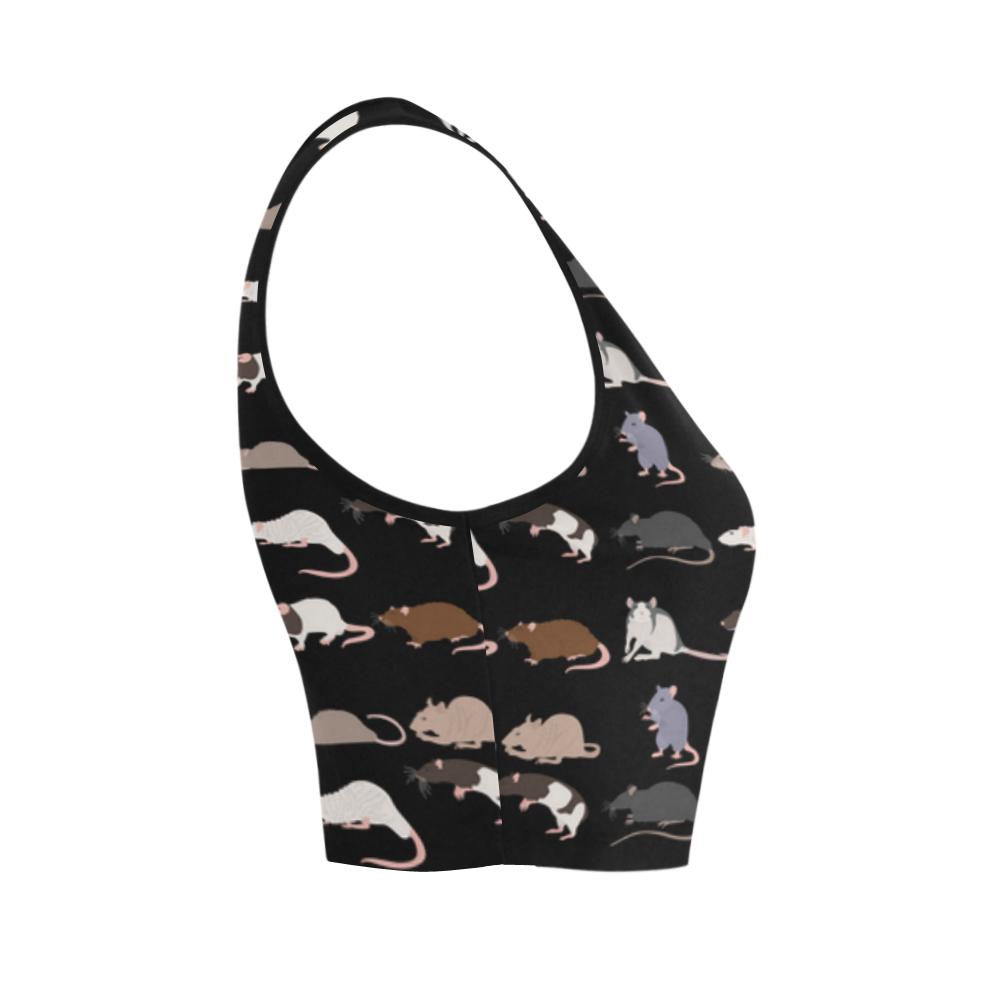 rat shoe Women's Crop Top (Model T42)