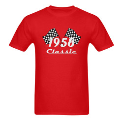 1958-classic-checkered-flags Men's T-Shirt in USA Size (Two Sides Printing)