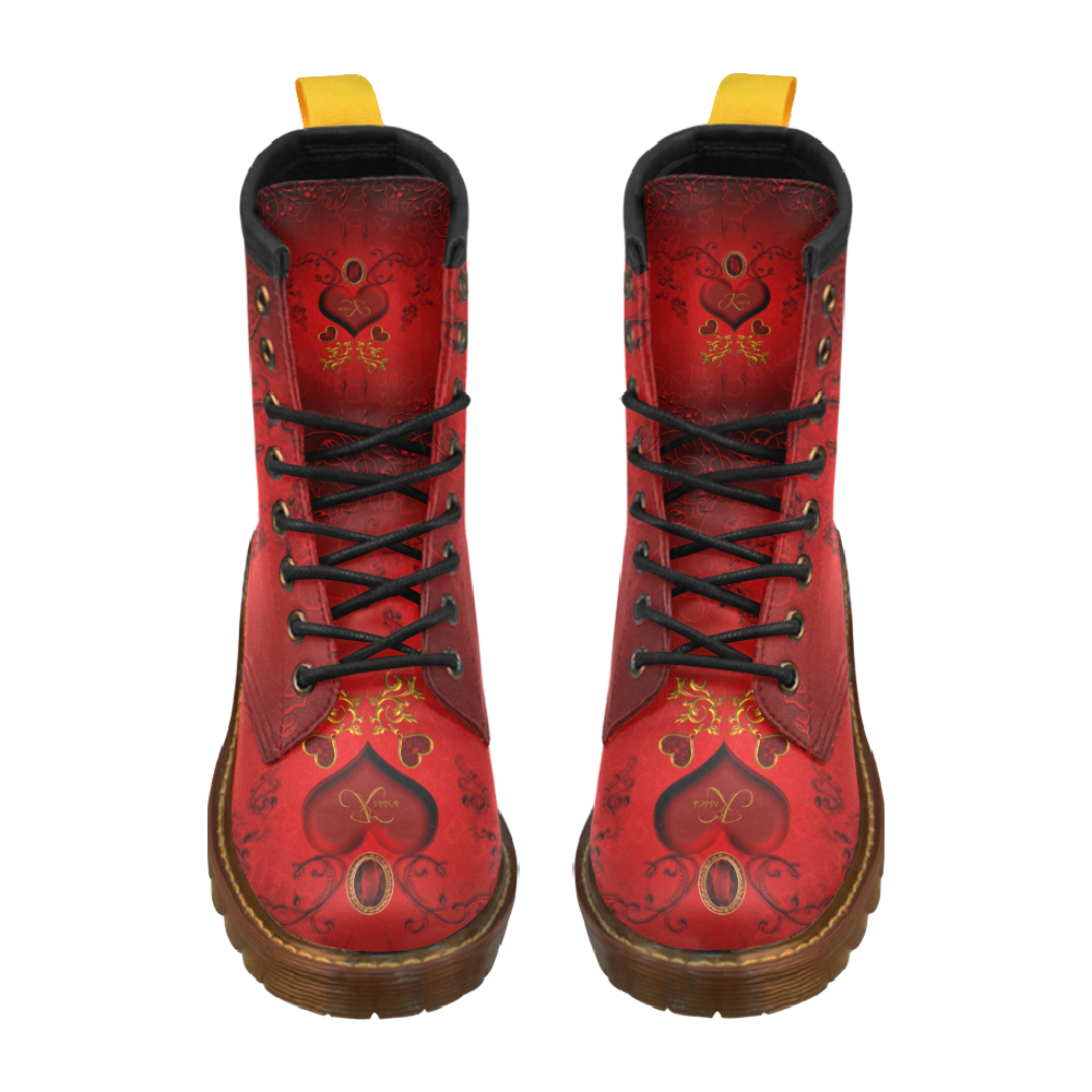 Valentine's day, wonderful heart High Grade PU Leather Martin Boots For Women Model 402H