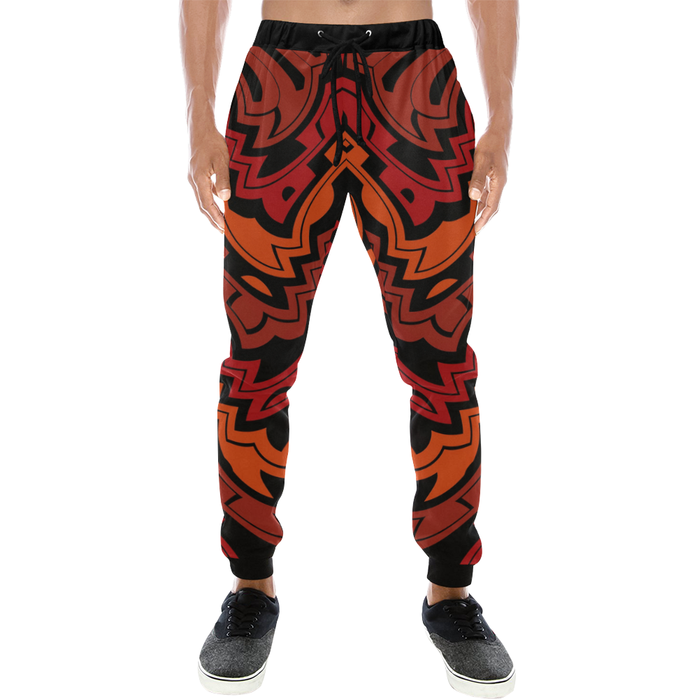 Heat Wave Men's All Over Print Sweatpants (Model L11) | ID: D2284154