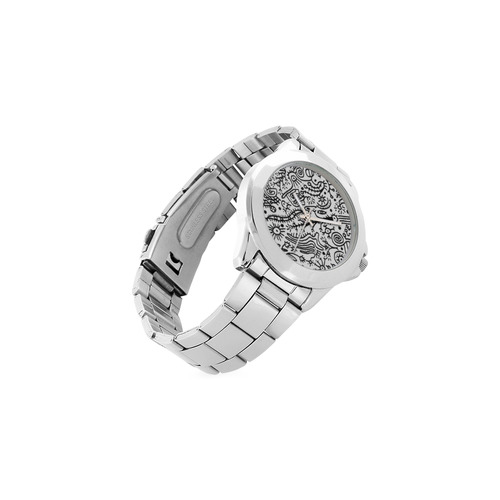 SINDROME DE ABSTINENCIA Nº2 001 Unisex Stainless Steel Watch(Model 103)