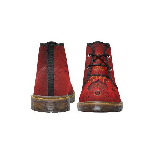 Valentine's day, wonderful heart Women's Canvas Chukka Boots (Model 2402-1)