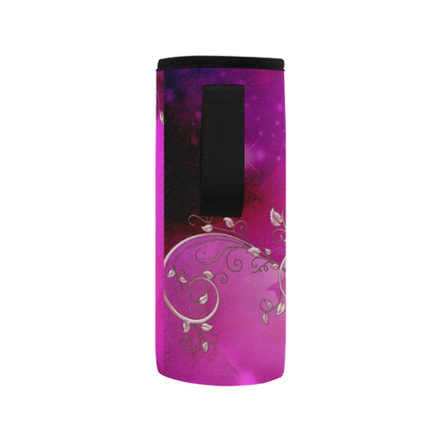 Wonderful floral design Neoprene Water Bottle Pouch/Medium