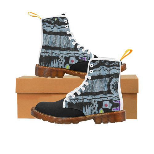 logo+chameleon+1 Custom Canvas Boots For Women Model 1203H