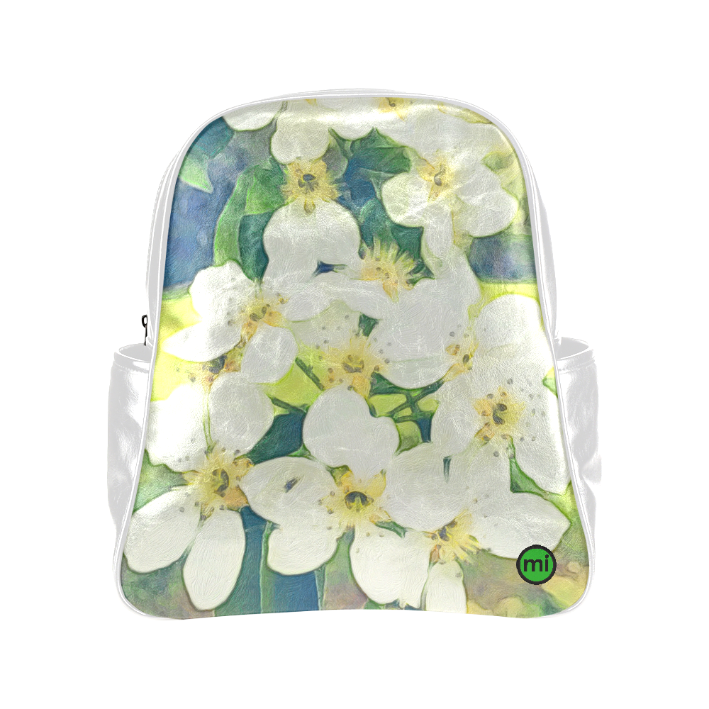 Pear Blossom. Inspired by the Magic Island of Gotland. Multi-Pockets Backpack (Model 1636)