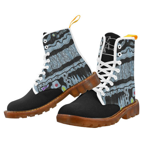 logo+chameleon+1 Custom Canvas Boots For Women Model 1203H