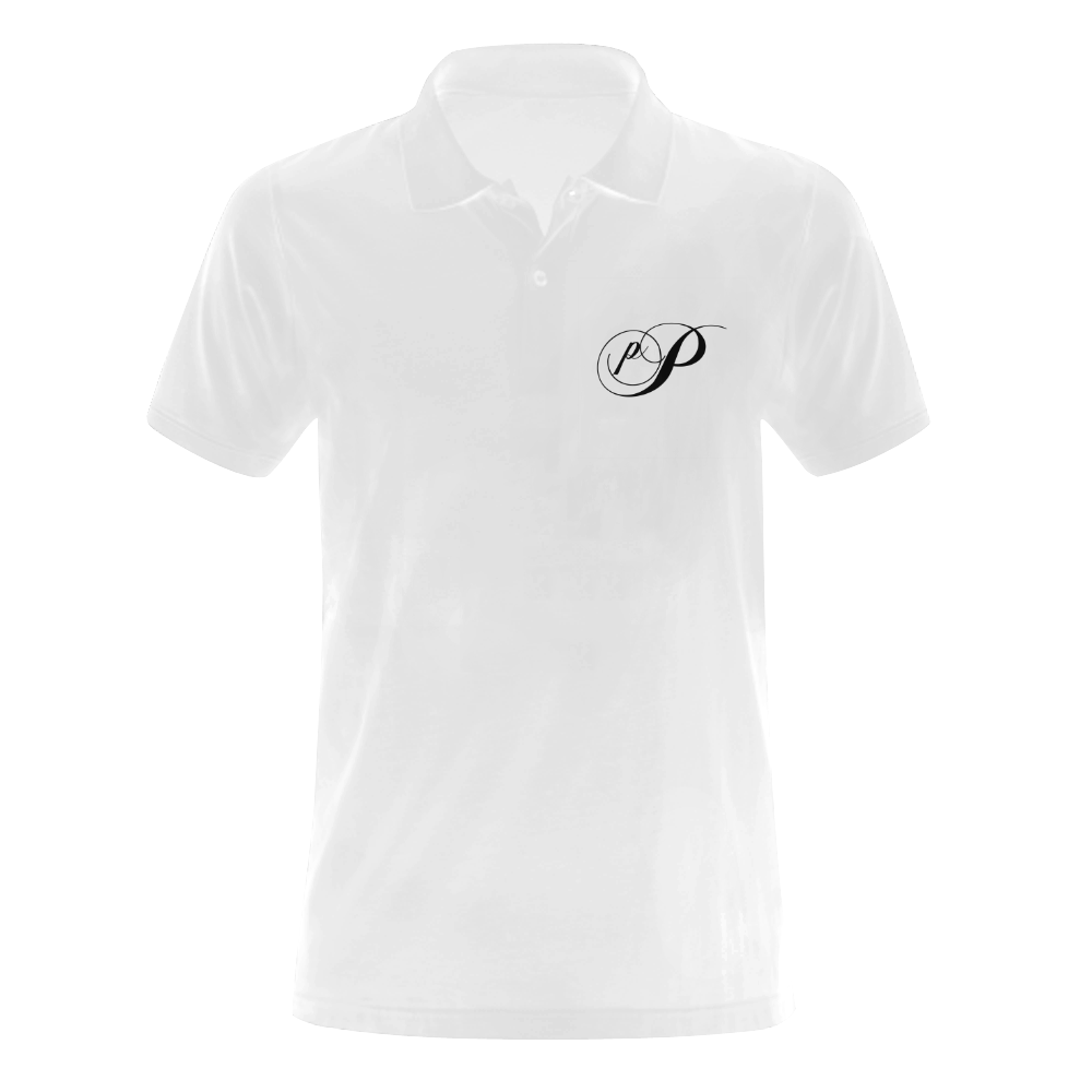 Alphabet P Men's Polo Shirt (Model T24)
